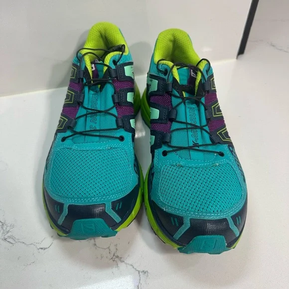 Salomon Running Shoes Womens 8.5 Green Blue X-Mission 3 Trail Hiking 378288 - Picture 4 of 13